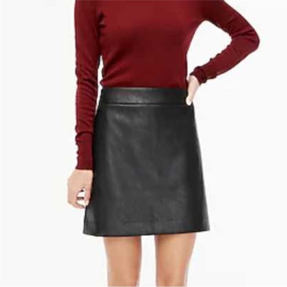 J Crew Factory faux leather mini skirt